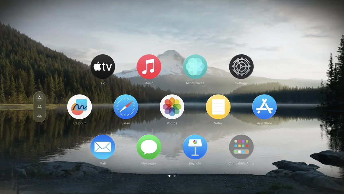 Home View on Apple Vision Pro